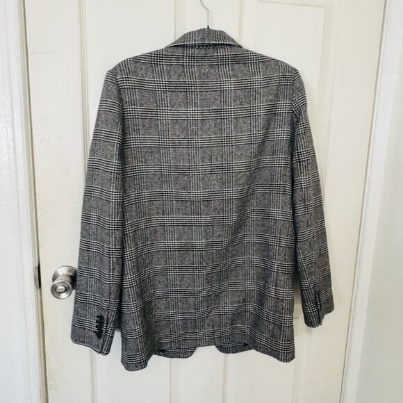 Everlane Wool Blend Oversized Blazer Glen Plaid EUC Size 2 Womens - Picture 3 of 9